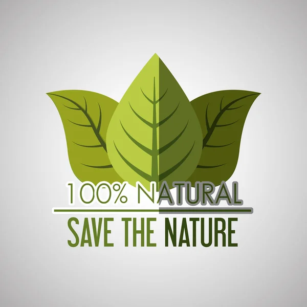 Naturaleza icono diseño — Vector de stock