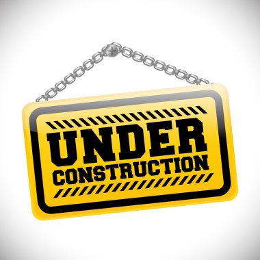 İnşaat işareti tasarım altında