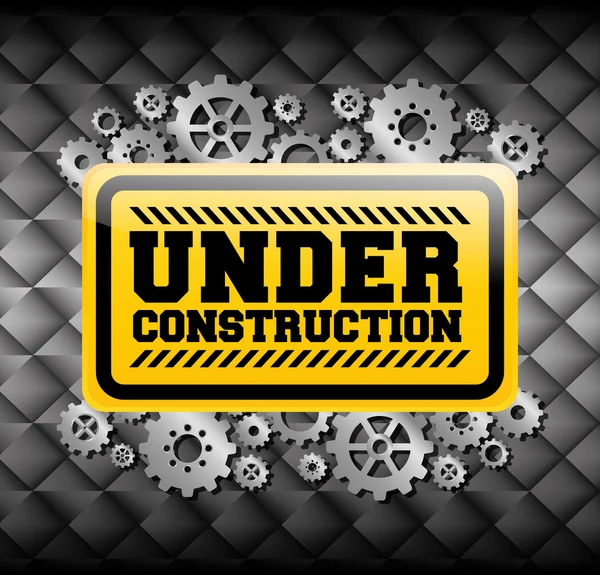 Under construction and gears design — Stock Vector