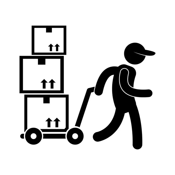 Desain logistik dan piktogram - Stok Vektor