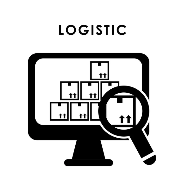 Logística y diseño de caja — Vector de stock