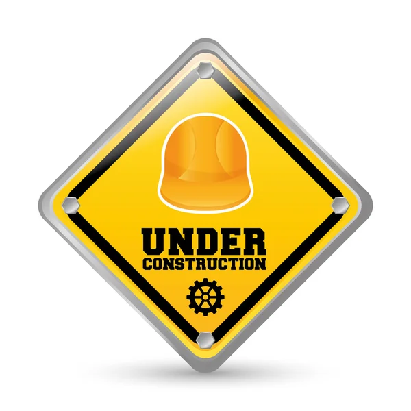Under construction helmet design — Stock Vector