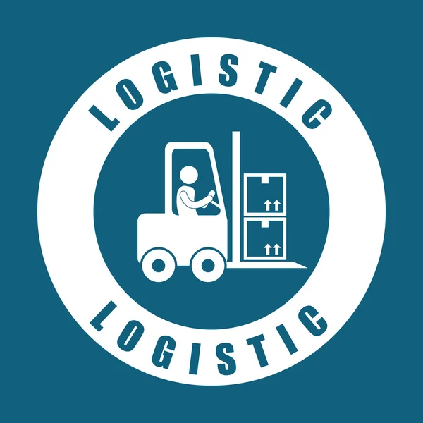 Logistika a vozík ikony designu — Stockový vektor