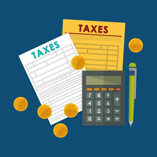 Vergi belge tasarımı — Stok Vektör