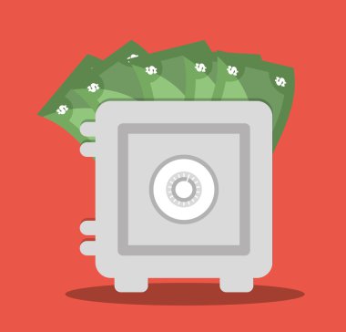 Para tasarrufu tasarımı, vektör çizim