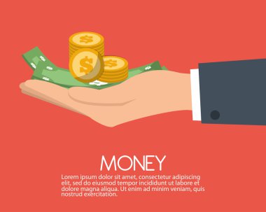 Para tasarrufu tasarımı, vektör çizim