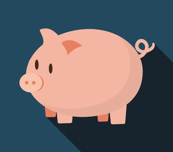 Piggy icono de diseño — Vector de stock