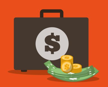 Para tasarrufu tasarımı, vektör çizim