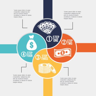 Infographics para tasarım, vektör çizim
