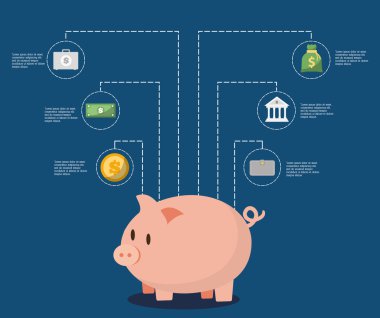 Infographics para tasarım, vektör çizim