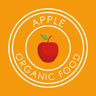 elma simgesi tasarım, vektör çizim