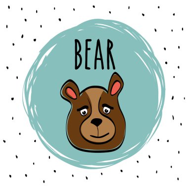 Ayı tasarım, vektör çizim karikatür