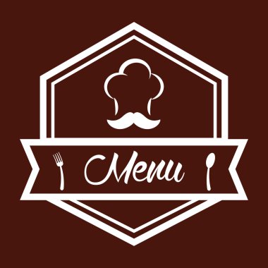 Menü ve şefler tasarım, vektör çizim şapka