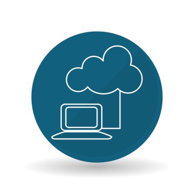 Dizüstü bilgisayar simgesi tasarım, vektör çizim