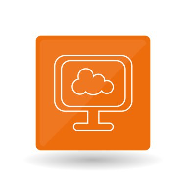 bulut bilgi işlem simgesi tasarım, vektör çizim