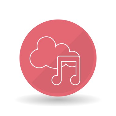 müzik Not simgesi tasarım, vektör çizim