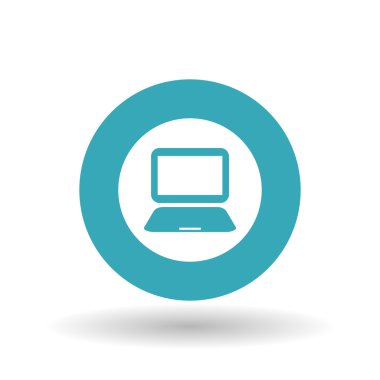 Sosyal medya ve laptop tasarım, vektör çizim