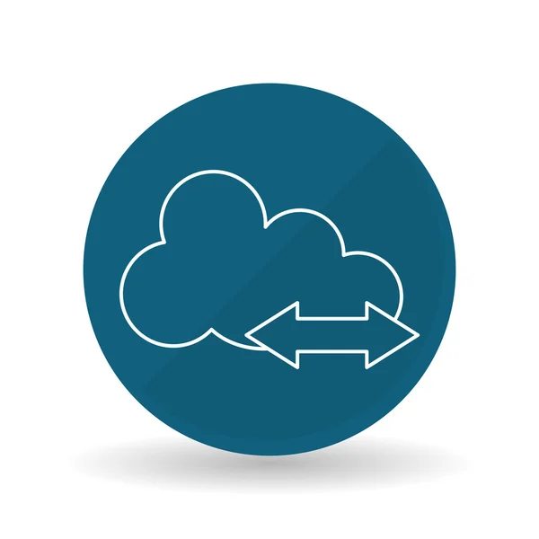 Cloud computing pictogram ontwerp, vectorillustratie — Stockvector