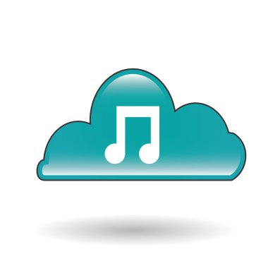 Bulut tasarımı, vektör çizim ile sosyal medya