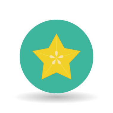 meyve daire tasarım, vektör çizim üzerinde