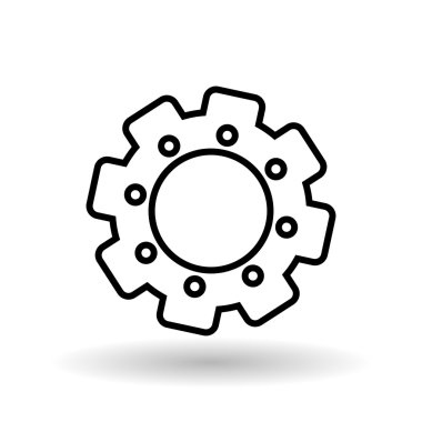 dişli simgesi tasarım, illüstrasyon vektör