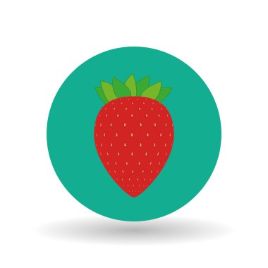 meyve daire tasarım, vektör çizim üzerinde