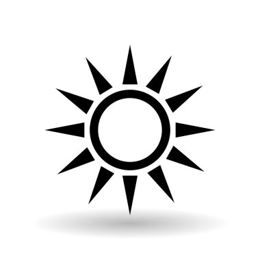 güneş simgesi tasarım, vektör çizim