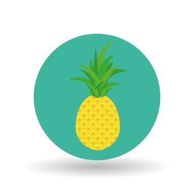 meyve daire tasarım, vektör çizim üzerinde