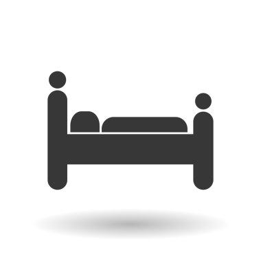 otel yatak tasarımı, vektör çizim