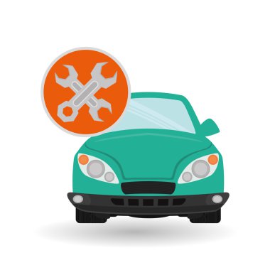Araba tamir tasarım, vektör çizim