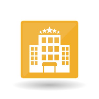 otel binası tasarımı, vektör çizim