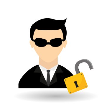 hacker simgesi tasarım, vektör çizim