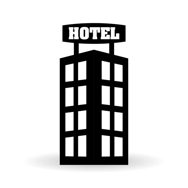 Hotel building design, vector illustration — Stock Vector