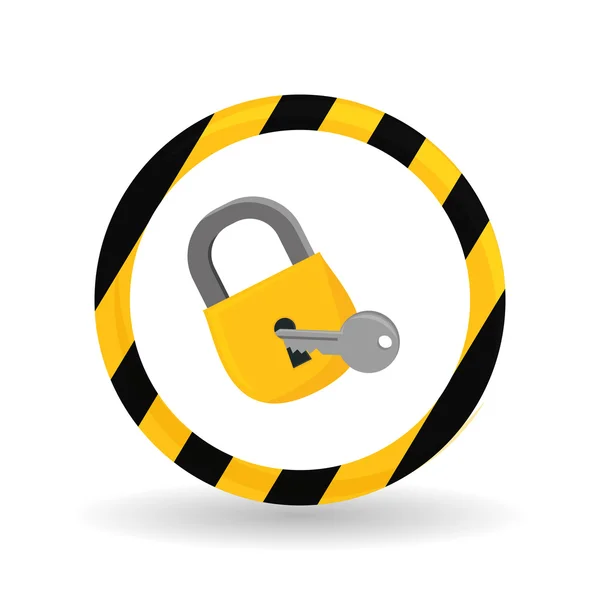 Padlock design, vector illustration — Stock Vector