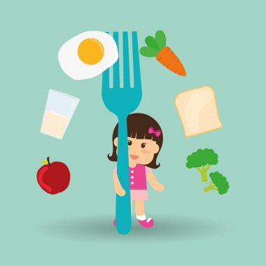 Menü çocuklar simgesi tasarım, vektör çizim vektör çizim