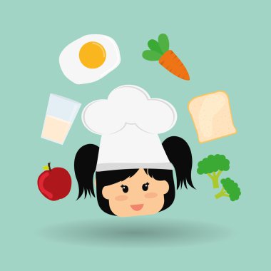 Menü çocuklar simgesi tasarım, vektör çizim vektör çizim