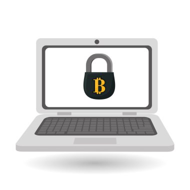 Bitcon simgesi tasarım, vektör çizim