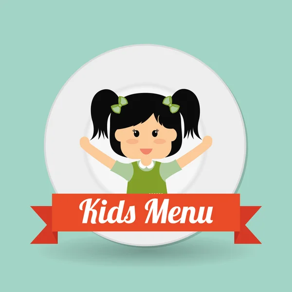 Menu Kids icon design, vector illustration, vector illustration — Stock Vector