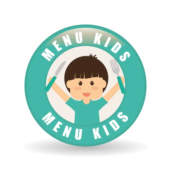 Menu Kids icon design, illustrazione vettoriale, illustrazione vettoriale — Vettoriale Stock