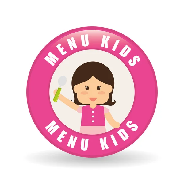 Menu Kids icon design, illustrazione vettoriale, illustrazione vettoriale — Vettoriale Stock