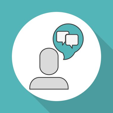 Sosyal medya profil simgesi tasarım, vektör çizim