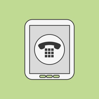 Sosyal medya ve tablet tasarım, vektör çizim