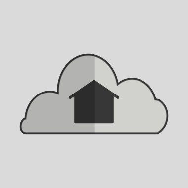 Bulut tasarımı, vektör çizim ile sosyal medya