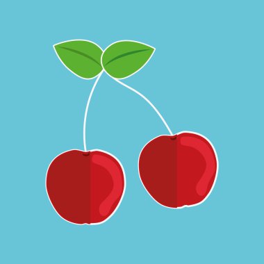 meyve daire tasarım, vektör çizim üzerinde