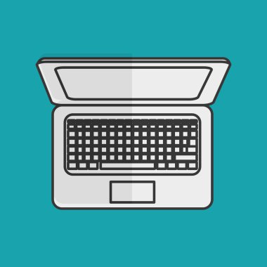 Dizüstü bilgisayar simgesi tasarım, vektör çizim