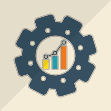 Infographic simgesi tasarım, vektör çizim