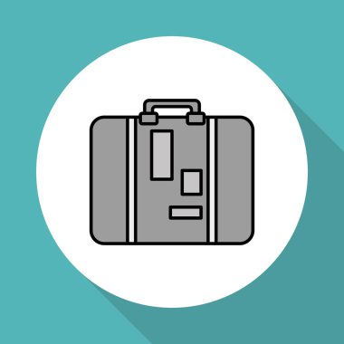 Bagaj simgesi tasarım, vektör çizim