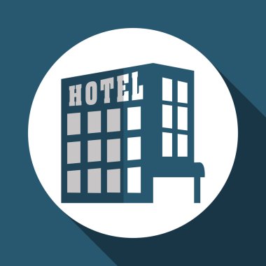 otel binası tasarımı, vektör çizim