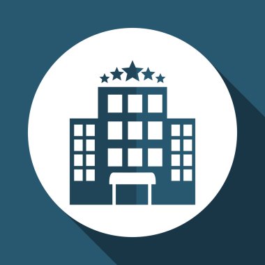 otel binası tasarımı, vektör çizim