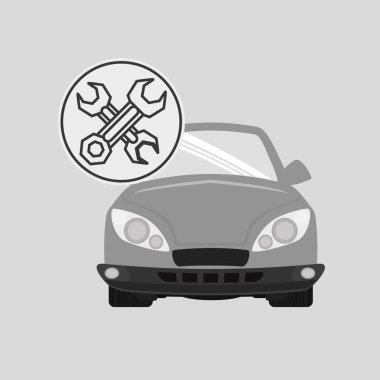 Araba tamir tasarım, vektör çizim